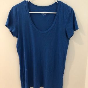 Blue JCREW short-sleeve shirt